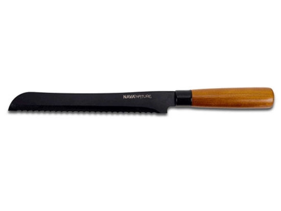 Μαχαίρι Ψωμιού Nature 10-054-023 32cm Black-Brown Nava Ανοξείδωτο Ατσάλι