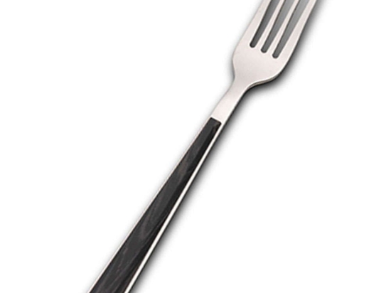 Πιρούνι Φαγητού Arya 10-123-041 20,6cm Silver-Black Nava Ανοξείδωτο Ατσάλι
