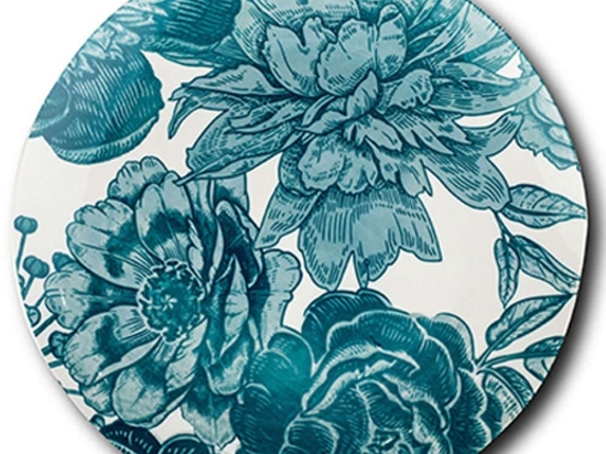 Πιάτο Ρηχό Aurora 10-099-331 Φ27x2,5cm White-Blue Nava Porcelain