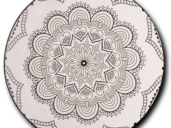 Πιάτο Ρηχό Maya 10-099-351 Φ27x2,5cm White-Black Nava Πορσελάνη