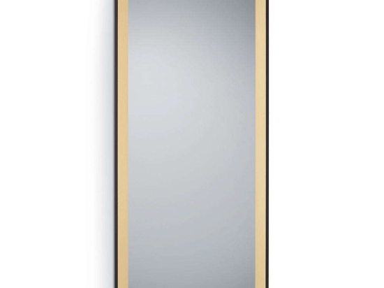 Καθρέπτης Τοίχου Bianka 1610380 70x170cm Gold-Black Mirrors & More Mdf,Γυαλί