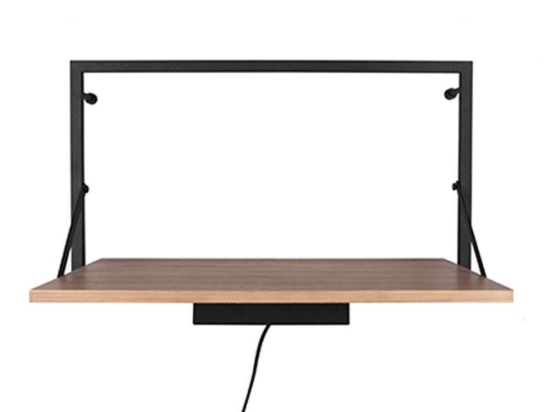 Ράφι Τοίχου Φωτιζόμενο Led Becky 1410102 50x30x30cm Natural-Black Mirrors & More