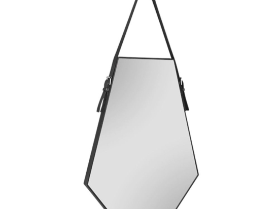 Καθρέπτης Τοίχου Emma 2260102 48,5x66cm Black Mirrors & More Πλαστικό, Γυαλί