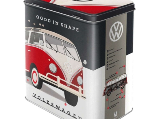 Κουτί Αποθήκευσης Volkswagen Good In Shape 30148 Μεταλλικό 14x10x20cm Multi Nostalgic Μέταλλο