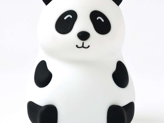 Φωτάκι Νυκτός Πάντα 52-0045 Φ14cm 10cm Black-White Rabbit & Friends Σιλικόνη