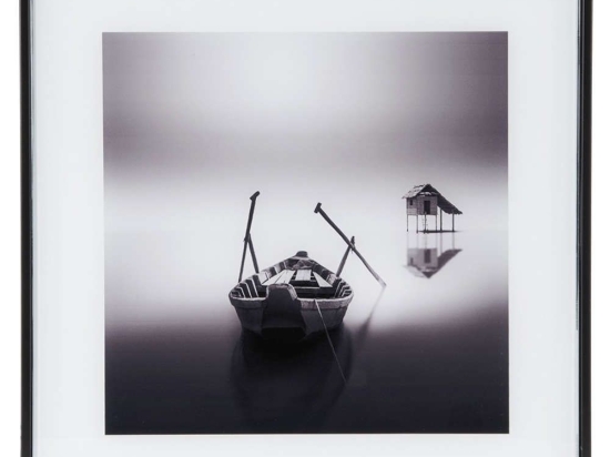 Κάδρο "Περιπλανώμενο Σκάφος" PT4125 Μικρό 30x30x2cm Black-White Present Time Κάθετοι Γυαλί