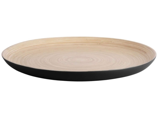 Δίσκος - Πιατέλα Puro PT4143BK Φ42x3cm Black Present Time Bamboo