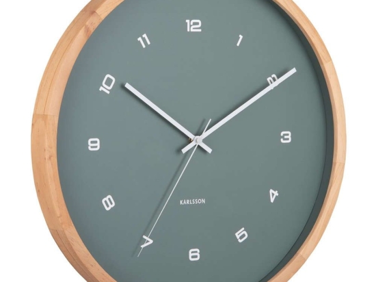 Ρολόι Τοίχου Modesta KA5938GR Φ41,6x5,5cm Jungle Green Karlsson Ξύλο
