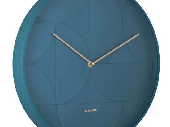 Ρολόι Τοίχου Echelon KA5948DB Φ40x4,5cm Dark Blue Karlsson Μέταλλο