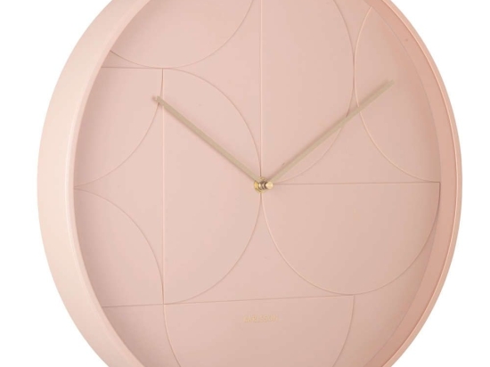 Ρολόι Τοίχου Echelon KA5948PI Φ40x4,5cm Faded Pink Karlsson Μέταλλο