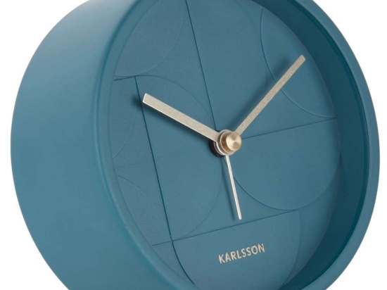 Ρολόι Επιτραπέζιο - Ξυπνητήρι Echelon KA5949DB Φ11x4,7x11,2cm Dark Blue Karlsson Μέταλλο