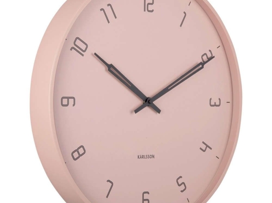 Ρολόι Τοίχου Stark KA5950PI Φ40x4,5cm Faded Pink Karlsson Μέταλλο