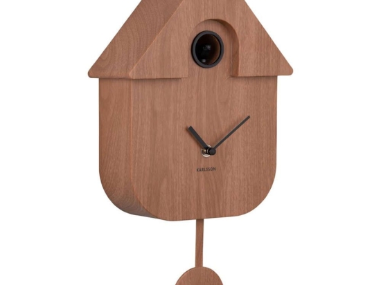 Ρολόι Τοίχου Modern Cuckoo KA5964DW 21,5x8,5x41cm Dark Brown Karlsson ABS