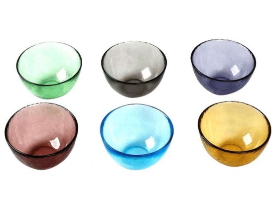 Μπωλ Παγωτού Cobble (Σετ 6Τμχ) 52.020.24 Φ13,5cm Multi Cryspo Trio Γυαλί