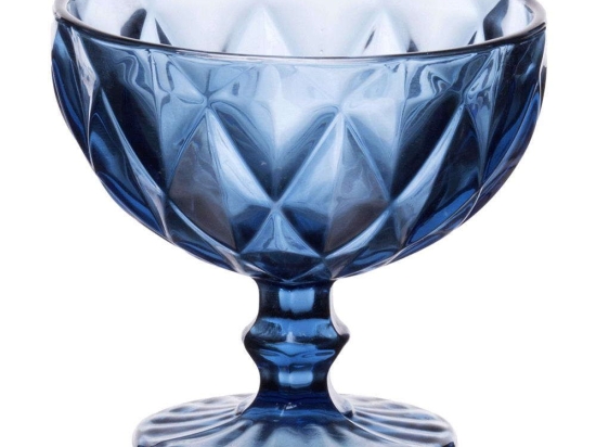 Μπωλ Παγωτού Kare 52.701.23 310ml Φ12cm Blue Cryspo Trio Γυαλί