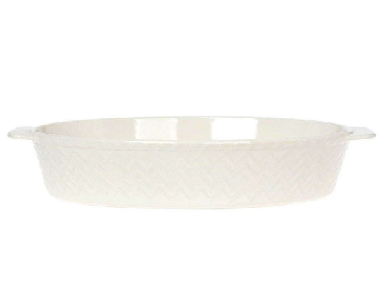 Πυρίμαχο Σκεύος Οβάλ Zik Zak 37.060.85 36x22x8cm Cream Cryspo Trio Πορσελάνη