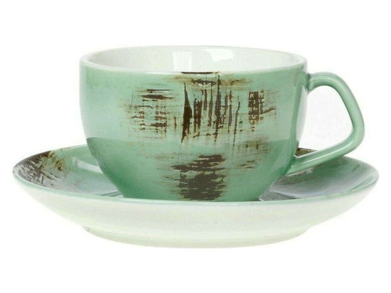 Φλυτζάνι Espresso Με Πιατάκι Country 37.120.17 70ml Green Cryspo Trio Πορσελάνη