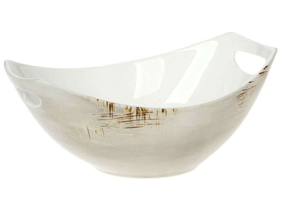 Φρουτιέρα Πορσελάνινη Country 37.100.78 28x19x12cm Beige Cryspo Trio Πορσελάνη
