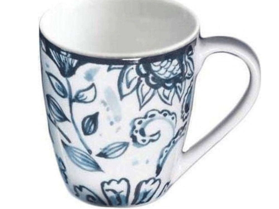 Κούπα Mediterraneo 25.275.25 360ml White-Blue Cryspo Trio Πορσελάνη