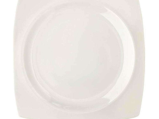 Πιάτο Ρηχό Τετράγωνο Quadro Off 55.300.01 27cm White Cryspo Trio Πορσελάνη