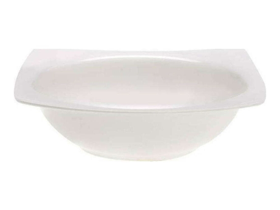 Σαλατιέρα Τετράγωνη Quadro Off 55.300.12 24cm White Cryspo Trio Medium Πορσελάνη