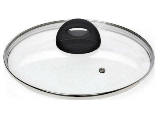 Καπάκι Κατσαρόλας Petra 70.020.130 Φ30cm Clear-Black Cryspo Trio Γυαλί