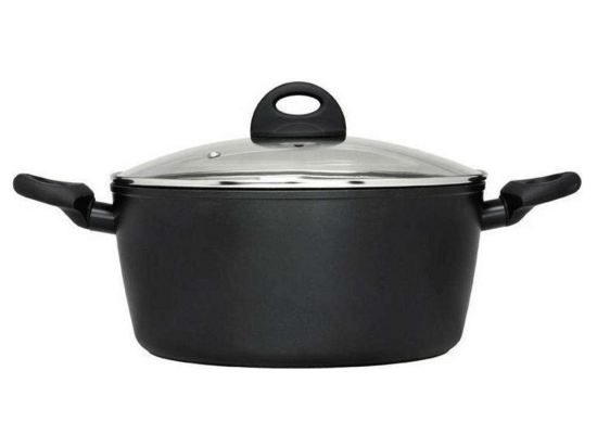 Κατσαρόλα Βαθιά Petra 70.020.028 Φ28cm 7,3Lt Black Cryspo Trio 28cm Αλουμίνιο