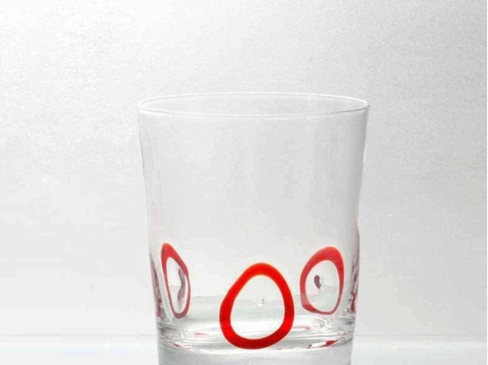 Ποτήρι Ουίσκι Circles 52.110.52 Red Cryspo Trio Γυαλί