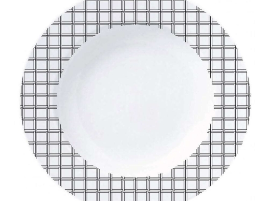 Πιάτο Βαθύ Rubik 24.460.02 Φ22cm Black Cryspo Trio Πορσελάνη