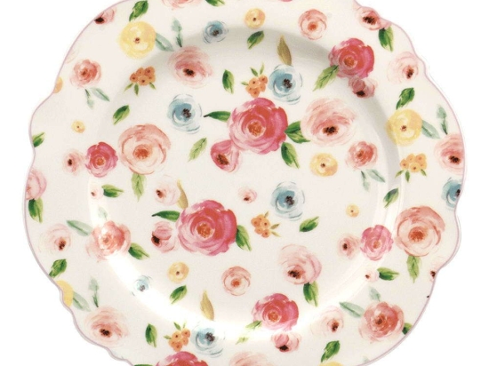 Πιάτο Ρηχό Primavera 28.096.01 Φ27cm Purple-Multi Cryspo Trio Πορσελάνη