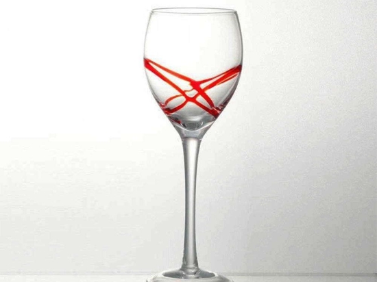 Ποτήρι Κρασιού Κολωνάτο X-treme 52.987.54 265ml Red Cryspo Trio Γυαλί