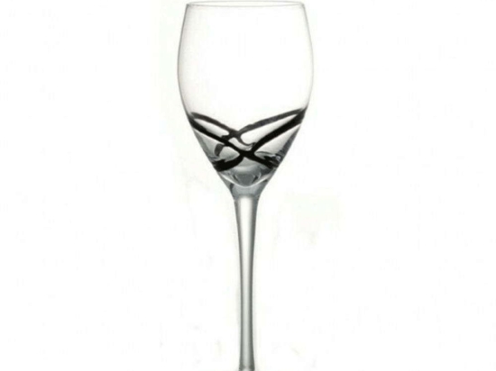 Ποτήρι Κρασιού Κολωνάτο X-treme 52.989.54 265ml Black Cryspo Trio Γυαλί