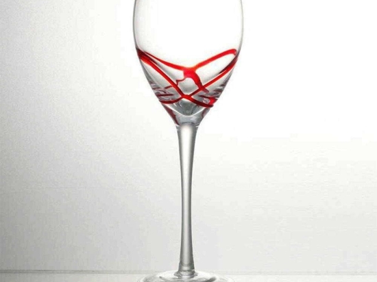 Ποτήρι Νερού Κολωνάτο X-treme 52.987.53 365ml Red Cryspo Trio Γυαλί