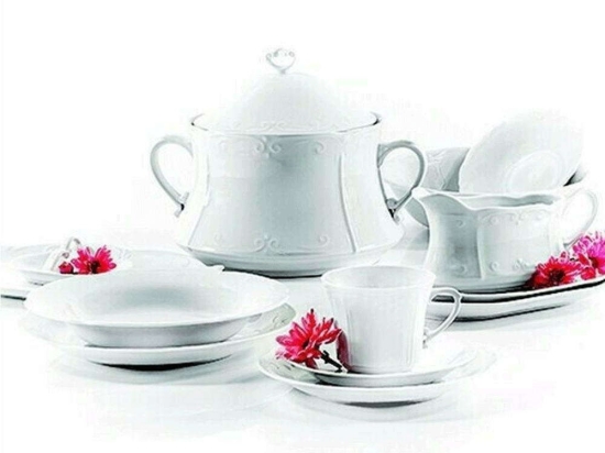 Σερβίτσιο Πιάτα Φαγητού Kamelia (Σετ 20Τμχ) 41.000.40 White Cryspo Trio 20 τμχ Πορσελάνη
