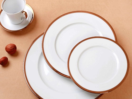 Σερβίτσιο Πιάτα Φαγητού Rosegold (Σετ 20Τμχ) 24.001.40 Rose Gold Cryspo Trio 20 τμχ Πορσελάνη