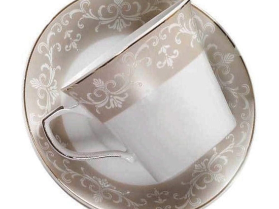 Φλυτζάνι Τσαγιού Charlotte Oro 24.285.16 250ml Beige-Multi Cryspo Trio Πορσελάνη