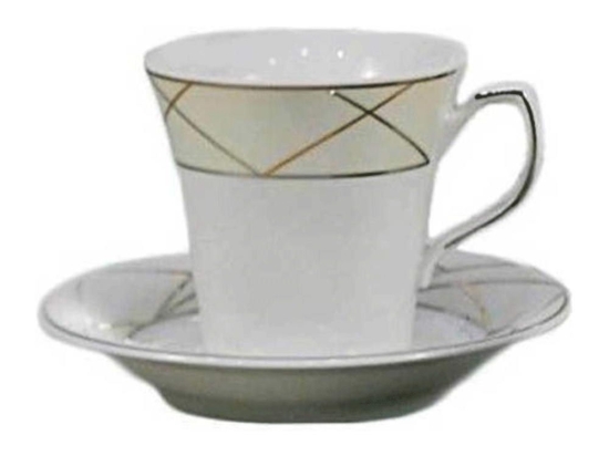 Φλυτζάνι Τσαγιού Global 42.265.16 Beige-Multi Cryspo Trio Πορσελάνη