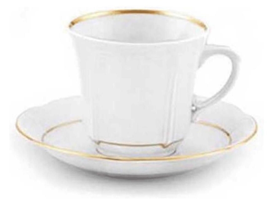 Φλυτζάνι Τσαγιού Kamelia 41.001.16G White-Gold Cryspo Trio Πορσελάνη