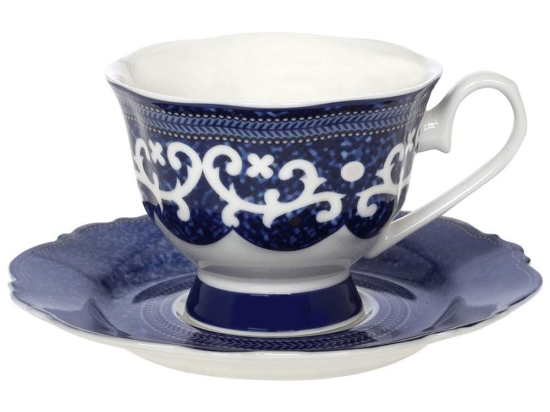 Φλυτζάνι Τσαγιού Με Πιατάκι Blue Lagoon 28.922.16 200ml Cryspo Trio Πορσελάνη