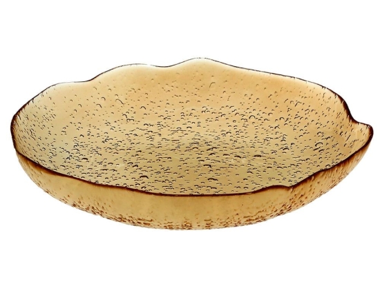 Φρουτιέρα Lovizna 80.490.06 Φ33cm Amber Cryspo Trio Γυαλί