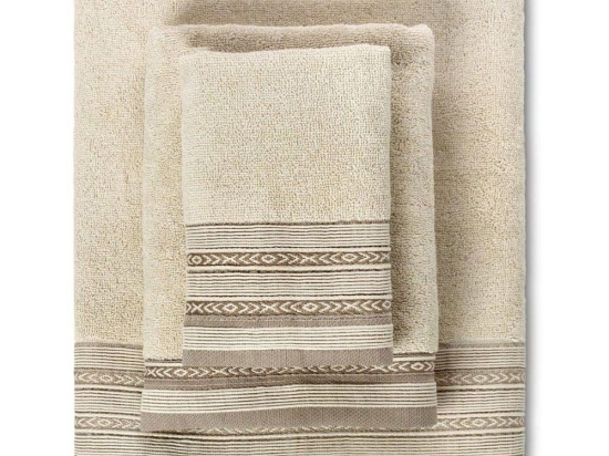 Πετσέτες Mentor (Σετ 3Τμχ) 02.500.10 70x140/50x90/30x50cm Ecru Cryspo Trio Σετ Πετσέτες 70x140cm 100% Βαμβάκι