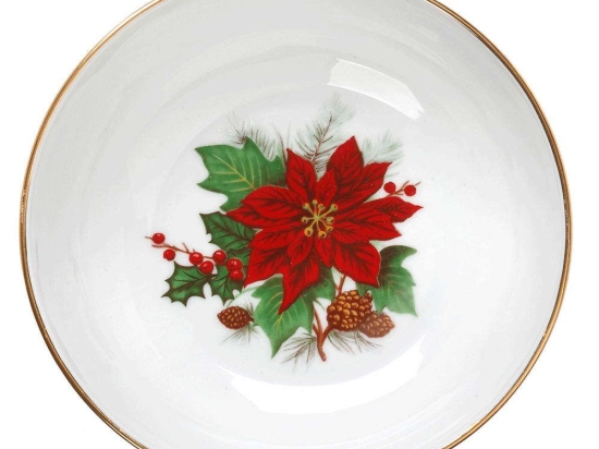 Μπωλ Σερβιρίσματος Poinsettia 06.241.122 18x7cm Multi Cryspo Trio