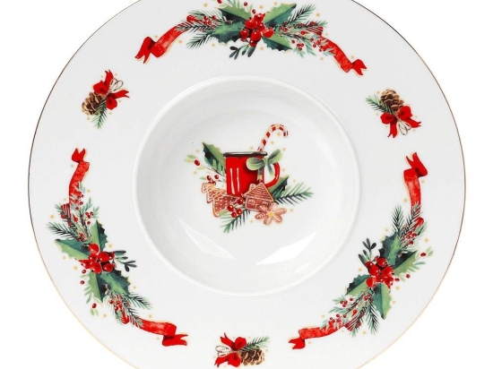 Πιάτο Ζυμαρικών Christmas Magic 06.240.50 Φ30cm Multi Cryspo Trio
