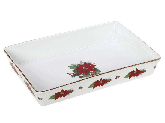 Πυρίμαχο Σκεύος Ορθογώνιο Poinsettia 06.241.79 41cm Multi Cryspo Trio