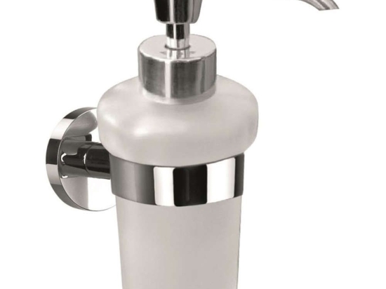 Δοχείο Κρεμοσάπουνου Grace AC34 Γυάλινο Chrome Ferro Ορείχαλκος