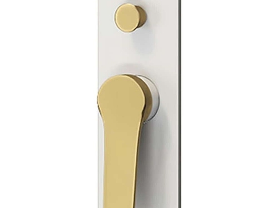Μίκτης Μπαταρίας Ντους 2 Εξόδων Andare WNX248A73PH-B White-Gold Karag Ορείχαλκος