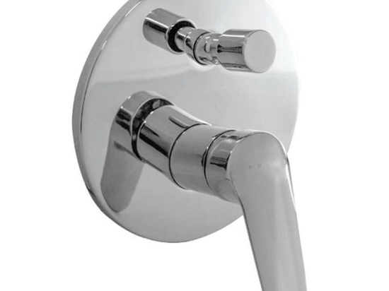 Μίκτης Μπαταρίας Ντους 2 Εξόδων Easter AZ24379C Chrome Praxis Ορείχαλκος
