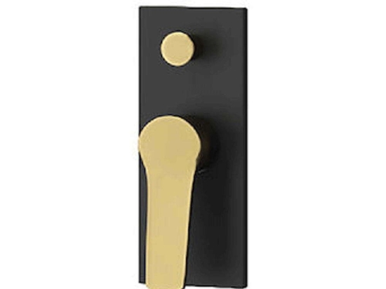 Μίκτης Ντους 2 Εξόδων Andare WNX248A73PA-B Black-Gold Karag Ορείχαλκος