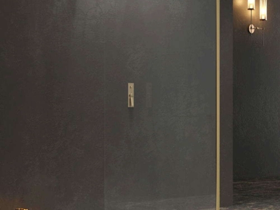 Πάνελ Ντουζιέρας Σταθερό Walkin 1 WAL1O120 Clear-Gold Karag 120X200 Αλουμίνιο