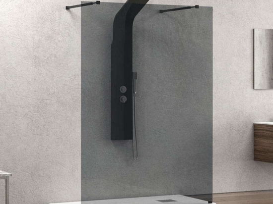 Πάνελ Ντουζιέρας Σταθερό Walkin 3 WAL3NF138 Fume-Black Karag 138X200 Αλουμίνιο